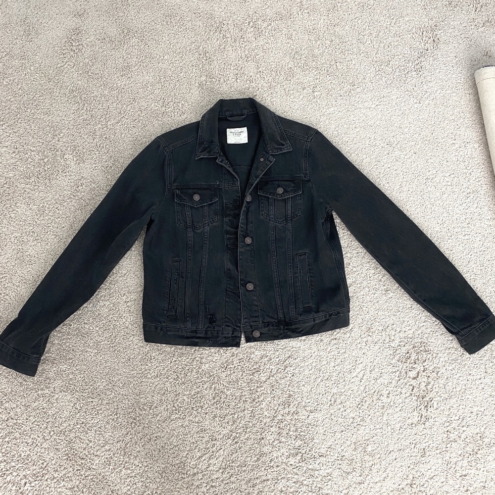 Black Denim Jacket Abercrombie & Fitch